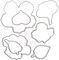 Flower Leaf Stamps and Dies for Card Making, Words Flower Cutting Die and Clear Stamps for Bullet Journal DIY Scrapbook Decoration
